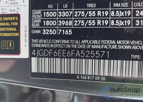2015 Mercedes-Benz Gl 450 4Matic from USA, damaged, VIN 4JGDF6EE6FA525571